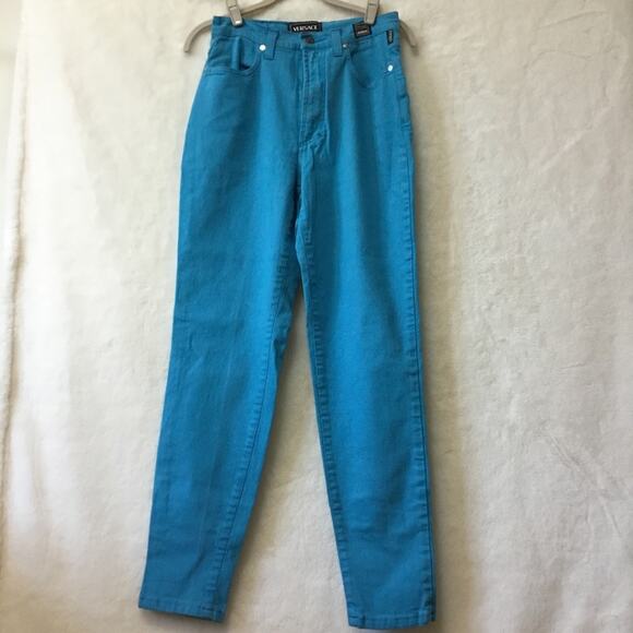 Versace Jeans Couture Bright Blue Stretch Denim Jeans - Picture 1 of 11